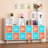 簡約方格儲物木櫃-橡木色12格（90*29*120cm） | 16mm厚板 | 全四邊精細封邊