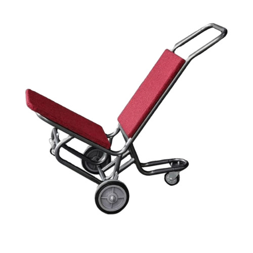 多功能運椅車-紅色 | 加厚管壁 | 承重力強 | 輕鬆拉10-15張椅子