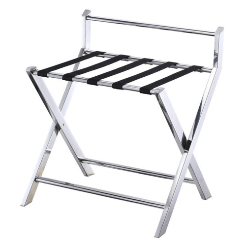 酒店客房專用行李架-不鏽鋼（靠背款） | 堅固耐用 | 高檔造型