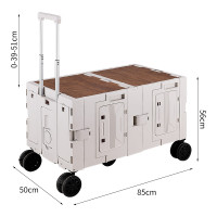 可折疊戶外露營車-大號灰色 | 全地形越野輪 | 省力把手設計 | 150L裝載量 | 360°萬向滾輪