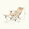 可調式摺疊躺椅-卡其色 | 快拆腳托 | 床椅兩用 | 四檔調節 | 240公斤高承重