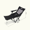 可調式摺疊躺椅-黑色（網面）| 快拆腳托 | 床椅兩用 | 四檔調節 | 240公斤高承重