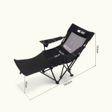 可調式摺疊躺椅-黑色（網面）| 快拆腳托 | 床椅兩用 | 四檔調節 | 240公斤高承重