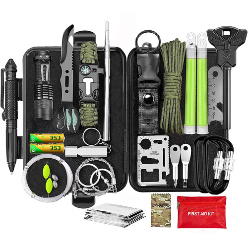 野外生存多功能應急用品套裝工具盒
