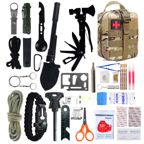 戶外露營緊急求生工具套裝 | 含多功能斧頭錘