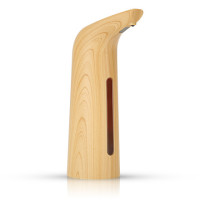 充電款感應洗手液機-淺木紋 | 透明可視窗 | 感應靈敏 | 四檔可調 | 適合多種液體