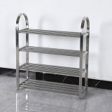 多層大容量不鏽鋼鞋架-4層 | 高67cm*長60cm*寬24cm | 合理間距 | 穩固承重