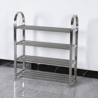 多層大容量不鏽鋼鞋架-4層 | 高67cm*長60cm*寬24cm | 合理間距 | 穩固承重