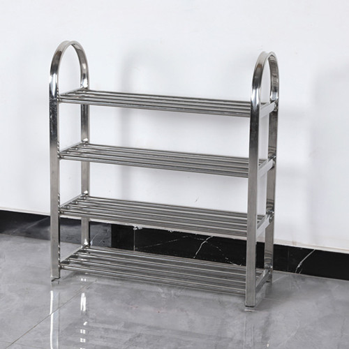 多層大容量不鏽鋼鞋架-4層 | 高67cm*長60cm*寬24cm | 合理間距 | 穩固承重