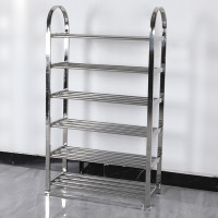 多層大容量不鏽鋼鞋架-6層 | 高98cm*長60cm*寬24cm | 合理間距 | 穩固承重