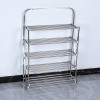 多層大容量不鏽鋼鞋架-摺疊5層 | 高88cm*長60cm*寬22cm | 合理間距 | 穩固承重