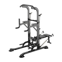 多功能帶靠背單槓引體上升器 (連健身椅款) | 高度可調節 | 多項健身訓練適用