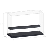 透明手辦展示盒-2層階梯 | 防塵易潔 | 帶門設計 | 組裝簡單