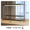 透明手辦展示盒-2層階梯+燈光 | 防塵易潔 | 帶門設計 | 組裝簡單