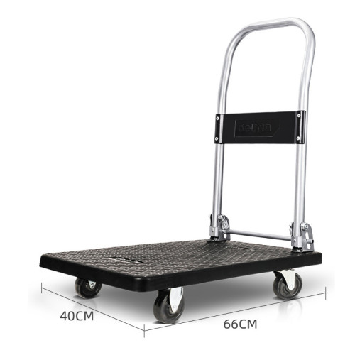 得力摺疊搬運手推車-中號（73*47cm 承重400斤） | 低噪音腳輪 | 抗摔抗衝擊