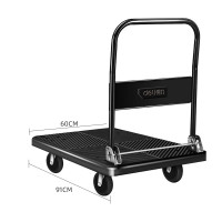 得力摺疊搬運手推車-大號（91*60cm 承重700斤） | 低噪音腳輪 | 抗摔抗衝擊