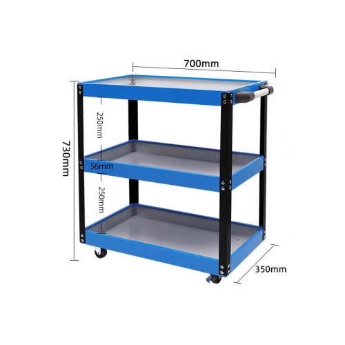 綠林 多層手推車-加大款 | 700*350*730mm | 總承重25kg | 配零件盒+插槽（送掛鉤）