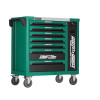 綠林 七層維修工具推車-X-73側抽款（綠黑） | 多區收納 | 耐磨不銹鋼檯面 | 自鎖防傾倒系統 | 雙煞車車輪