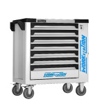 綠林 七層維修工具推車-X-72側抽款（灰色） | 多區收納 | 耐磨不銹鋼檯面 | 自鎖防傾倒系統 | 雙煞車車輪