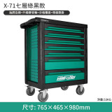 綠林 七層維修工具推車-X-71基礎款（綠色） | 多區收納 | 耐磨不銹鋼檯面 | 自鎖防傾倒系統 | 雙煞車車輪