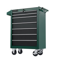 Greener 綠林 汽車維修移動抽屜工具車-DA-27 七抽綠 | 615*330*900MM | 注意！不含工具 | 重型煞車車輪