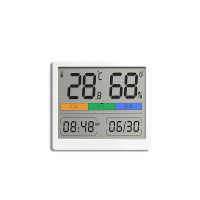 綠林 家用壁掛電子溫濕度計 | 實時溫濕 | 顯示時間日期 | 超薄/高清大屏