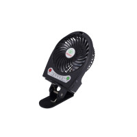 HADATA F95B 便攜式手持芭蕉扇 - 黑色 | 可用作行動電源 | 可拆卸底夾