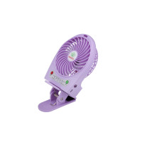 HADATA F95B 便攜式手持芭蕉扇 - 淺紫色 | 可用作行動電源 | 可拆卸底夾