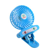 HADATA F95E 便攜式帶底夾手持芭蕉扇 - 藍色 | 3檔風速 | 5cm夾距 | 底夾可拆卸