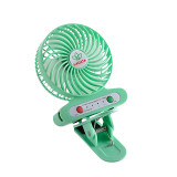 HADATA F95E 便攜式帶底夾手持芭蕉扇 - 綠色 | 3檔風速 | 5cm夾距 | 底夾可拆卸