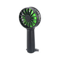 HADATA F8A 多用便攜式手持迷你風扇 - 黑色 | 便攜登山掛扣 | 三檔大風力