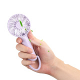 HADATA F8A 多用便攜式手持迷你風扇 - 淺紫色 | 便攜登山掛扣 | 三檔大風力
