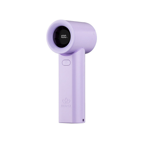 HADATA F33 輕巧迷你手持風扇 - 淺紫色 | 五檔風速調節 | 輕音運行