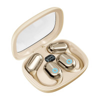 HYUNDAI 現代 Y16智慧語音翻譯藍牙耳機-米黃色 | 多國語言 | AI記錄 | 24h超長續航