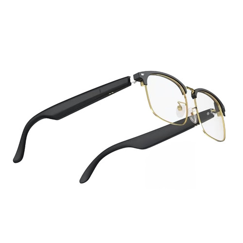 藍牙多功能眼鏡-黑金（半框） | 可翻譯/聽歌/打電話/拍攝