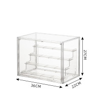 透明壓克力手辦展示櫃階梯款-小號 | PET材質 | 可疊加 | 密封防塵