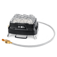 灼日戶外多功能穩壓取暖爐-黑色 | 蜂巢紅外線加熱 | 點火即熱 摺疊收納