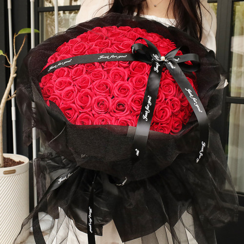 仿真玫瑰香皂花束（99朵）-紅色 | 表白必備 | 生日驚喜