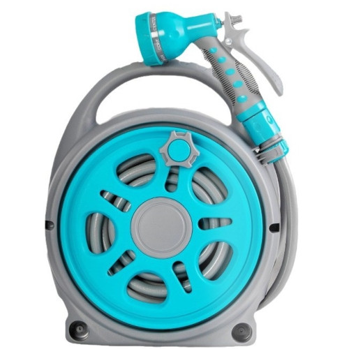 迷你水管車12米  配標準接頭*1+萬能接頭*1 | 一體收納 | 經久耐用 | 洗車刷車/澆花/家庭清潔適用