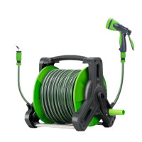 家用多功能水管車-水槍套裝+15米水管+水管架 | 無需安裝 | 環保PP材質 | 方便易攜