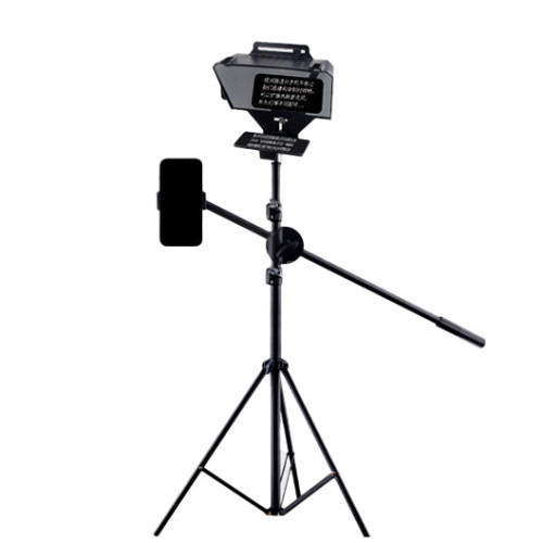 大熒幕廣角提詞器-提詞器+2.1公尺落地三腳架+手機前置橫桿 | 手機/單反相機/平板通用 | 高畫質顯示 | 藍牙遙控