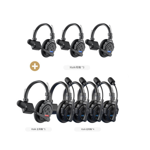 SYNCO奉科Xtalk X5無線降噪導播耳機-一拖七（8人通話）| 350米通話 | 一鍵降噪 | 加密防串頻