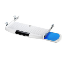 多功能鍵盤滑軌托盤-白色托盤+滑鼠板 | ABS材質 | 靜音滑軌 | 堅固耐用