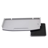 鋼製滑軌鍵盤托架-灰白色+滑鼠墊 | 優質不鏽鋼 | 可容納多種規格鍵盤 | 承重強