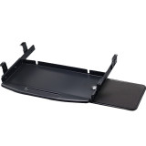 鋼製滑軌鍵盤托架-亮黑色+滑鼠墊 | 優質不鏽鋼 | 可容納多種規格鍵盤 | 承重強