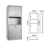 不銹鋼多功能紙巾盒-750mm 嵌入式 經典款 | 超大空間設計 | 耐磨防刮花 | 典雅高貴質感