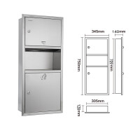 不銹鋼多功能紙巾盒-750mm 嵌入式 經典款 | 超大空間設計 | 耐磨防刮花 | 典雅高貴質感