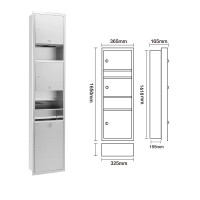 不銹鋼多功能紙巾盒-1650mm 嵌入式 經典款 | 超大空間設計 | 耐磨防刮花 | 典雅高貴質感