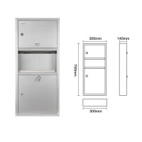 不銹鋼多功能紙巾盒-750mm 明裝式 | 超大空間設計 | 耐磨防刮花 | 典雅高貴質感