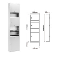 不銹鋼多功能紙巾盒-1600mm 明裝式 | 超大空間設計 | 耐磨防刮花 | 典雅高貴質感